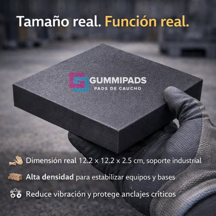 GummiPads GP1225 | Pads Antivibración para Minisplits, Compresores y Equipos HVAC