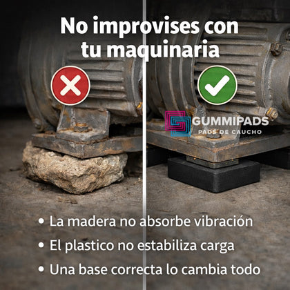 GummiPads GP1225 | Pads Antivibración para Minisplits, Compresores y Equipos HVAC
