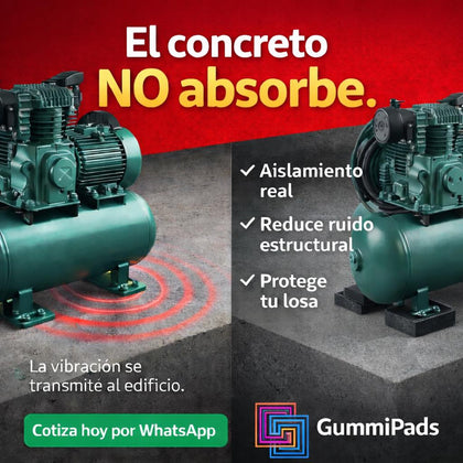GummiPads GP1225 | Pads Antivibración para Minisplits, Compresores y Equipos HVAC