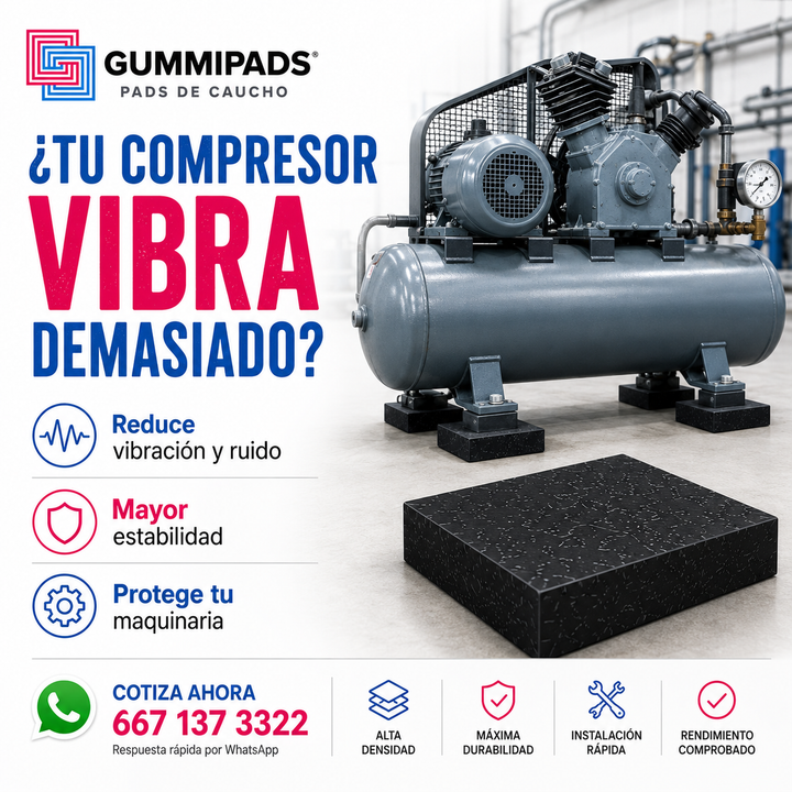 Kit de 4 Pads Antivibración para Compresores de Aire | GP1225